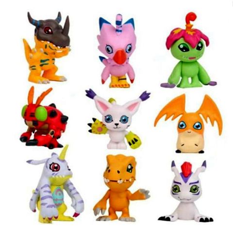 1 pcs Cartoon Digimon Adventure Figures Statue WarGreymon Agumon Gabumon Palmon Tentomon Digital DNA Evolution PVC Model Kid Toy ► Photo 1/6