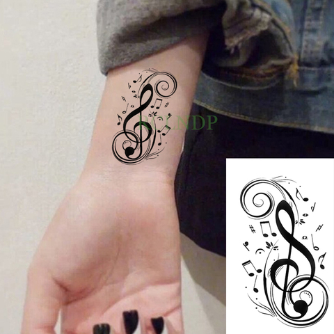 Buy Online Waterproof Temporary Tattoo Sticker Music Note Tattoos Flash Tattoos Fake Tatoo Tatouage Tatto For Men Women Kids Alitools