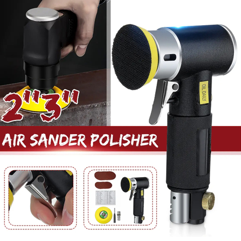 2'' 3'' Mini Air Sander Dual Action Random Air Orbital Sander Polisher Grinder Pneumatic Sander Sanding Tools Air Angle Polishin ► Photo 1/6