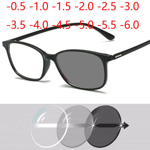 Ultralight TR90 Frame Prescription Eyeglasses Men Women Unisex Vintage Square Myopic Optical Eye glasses -0.5 -1.0 -2.0 To -6.0 ► Photo 1/6