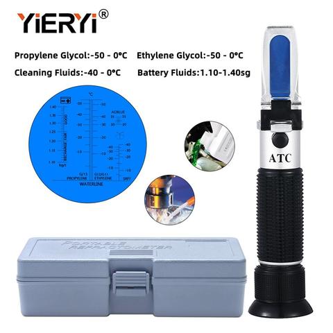 yieryi Hand Held Tester Tool 4 In 1 Engine Fluid Glycol Antifreeze Freezing Point Car Battery Refractometer W ATC With The box ► Photo 1/6
