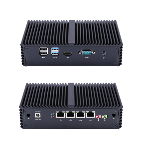 Qotom 4 Lan Core i3/i5 Mini PC Qotom-Q330G4/Q350G4  with Core i3-4005U/i5-4200U pfSense appliance as a firewall AES-NI ► Photo 1/6