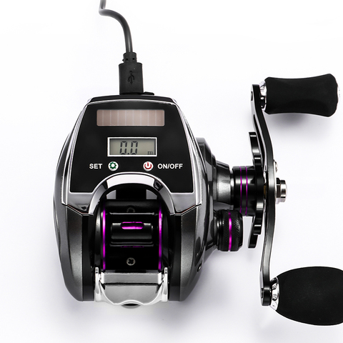 Electronic Fishing Reel Counter Digital Display Baitcasting Reel 8.0:1 High Speed Ratio 2022 New Profile Line Pesca ► Photo 1/6