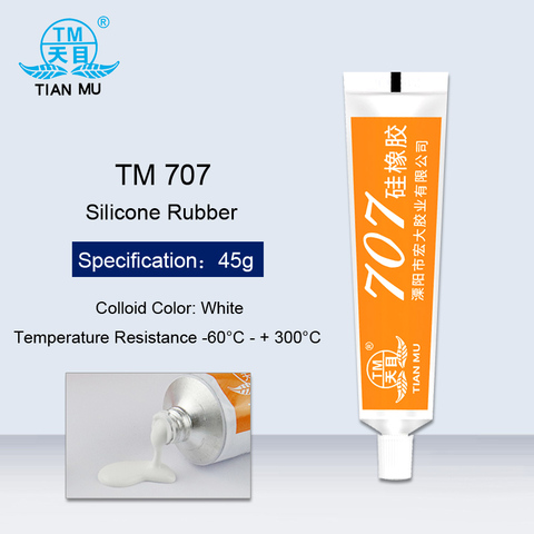 1PCS 707 White Silicone Rubber PTC Sensors Metal Adhesive Glue Insulated High Temperature Resistant Metal Sealing Organic Glue ► Photo 1/5