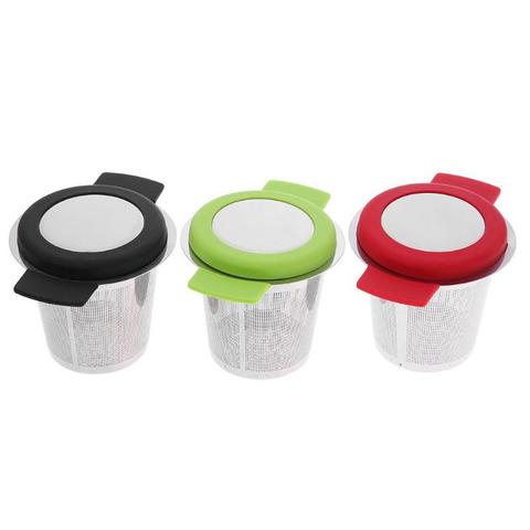 Stainless Steel Tea Strainers Infuser Steeping Loose Leaf Tea Filter w/Lid ► Photo 1/6