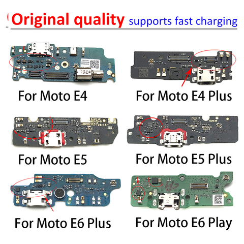 Original Dock Connector Mic USB Charger Charging Port Flex Cable Board For Motorola Moto E4 E5 E6 Plus G6 Play G5 E6 Play E4T ► Photo 1/6