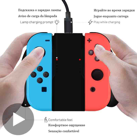 Charging Dock Grip For Nintendo Nintend Switch Joy Con Joycon Charger Controller Nintendoswitch Joyicon Control Accessories Base ► Photo 1/6