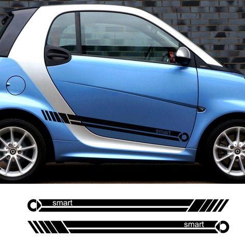 2pcs Car Door Side Stripe Vinyl Film Sticker Decal Decoration For Smart 451 453 fortwo forfour Car Accessories ► Photo 1/6