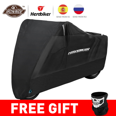 HEROBIKER Waterproof Biker Cover Motorcycle Cover Motorbike Moto Scooter Cover UV Protector Dustproof Motorcycle Raincoat ► Photo 1/6