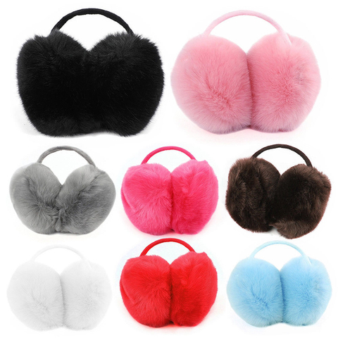 2022 New Winter Earmuffs Warmth Plush Warm Ears Ear Muff Men's and Women's Outdoor Ear Bag Imitation Rabbit Hair Cute Ear Muffs ► Photo 1/6