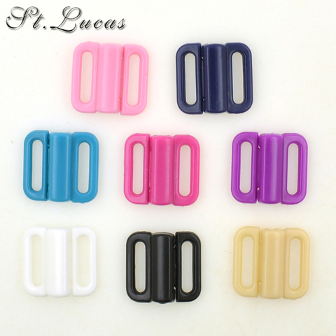 10set/lot Craft Plastic color Rectangle Tape Closure Hook & Clasp Waist Extenders Sewing On Clothes Bra Clip Hooks accesso ► Photo 1/5