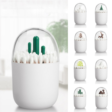 Cute Cartoon Dustproof Toothpick Holder Table Decoration Cotton Swab Case Toothpick Box Toothpick Dispenser 1Pcs Plastic ► Photo 1/6