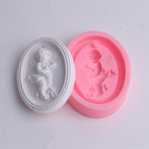 DIY Angel Shape Aromatherapy Plaster Mold Fondant Cake Chocolate Molds Soap Decorating Silicone Mould Handmade Clay Crafts ► Photo 1/6