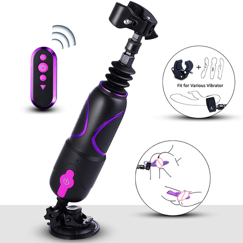 G-Spot Vibrator Sex Machine with Suction Cup, Hismith KlicLok Pro Traveler Replaceable Thrusting Dildo with Remote Controller ► Photo 1/6