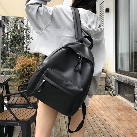 HOCODO 2022 Fashion Women Backpack High Quality Female Soft PU Leather School Bag For Teenager Girls Travel Shoulder Bags ► Photo 1/6