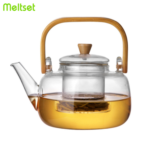 Heat Resistant Glass Teapot Clear Japaness Style Tea Pot Infuser for Flower Tea Portable Tea Kettle 0.8/1L ► Photo 1/6