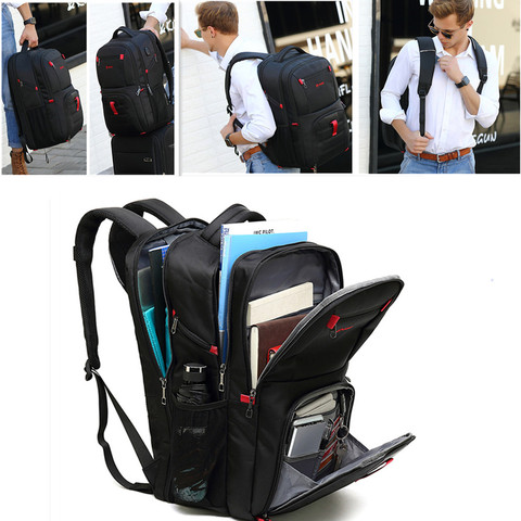 POSO Backpack 17.3Inch Laptop Backpack Fashion Travel Business Nylon Waterproof Anti-Theft Student Backpack ► Photo 1/6