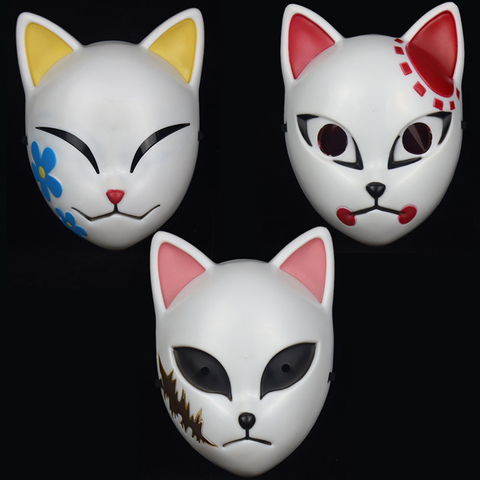 Japanese Anime Demon Slayer Mask Kimetsu No Yaiba Cosplay Sabito Kamado Tanjirou Halloween Party Costume Props ABS Masks ► Photo 1/6
