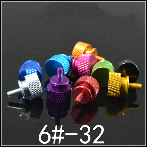 Various Colors 6#-32 UNC Hand Screw Head Knurled Aluminum Alloy For DIY Chassis Side Plate Decorative 5 PCS ► Photo 1/5