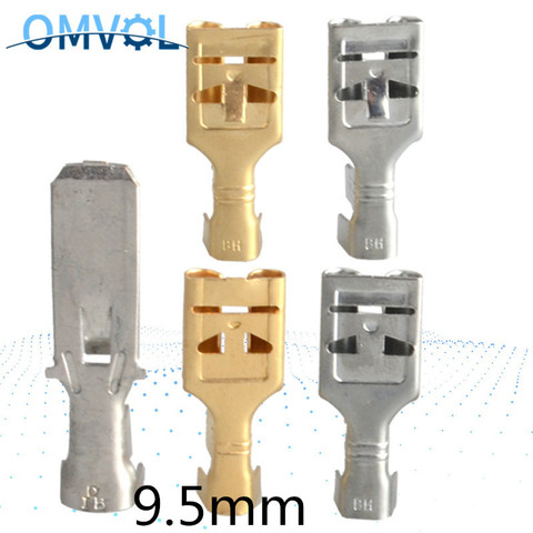 10pcs 9.5mm Crimp Terminal Male Female Spade Connector ► Photo 1/6