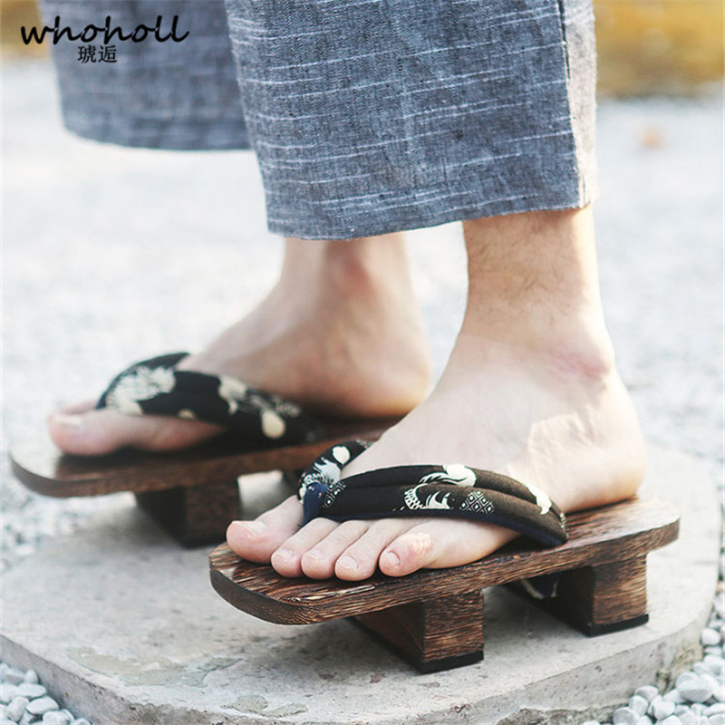 Size 47 Man Flip-flops Japanese Wooden Geta Two Teeth Cosplay Costume Naruto One Piece Anime Unisex Sandals Slippers - Price history & Review | AliExpress Seller - WHOHOLL Geta Cos