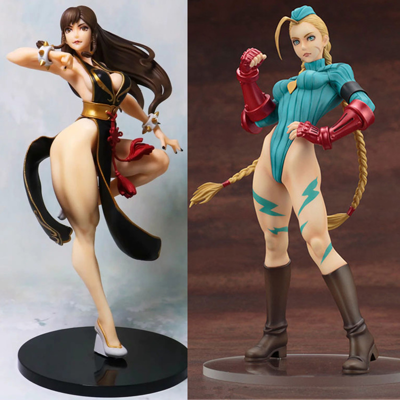 Anime Street Fighter Chun-Li PVC Action Figure Collect Figurine Toy Gift 23CM 