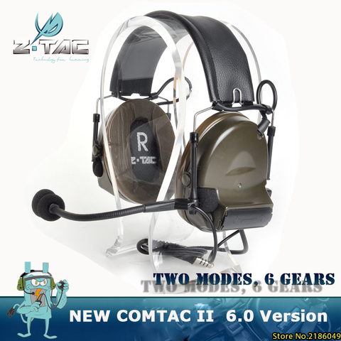 Z-Tactical Softair Aviation headset Comtac II 6.0 Headset Peltor Noise Canceling Headphone Hunting airsoft EarphoneZ041-NEW ► Photo 1/5