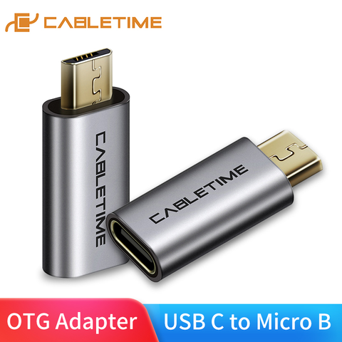 CABLETIME USB C to Micro USB Mobile Phone Adapter micro usb Adapter Connector For Xiaomi Samsung Galaxy Huawei USB Type C C006 ► Photo 1/6