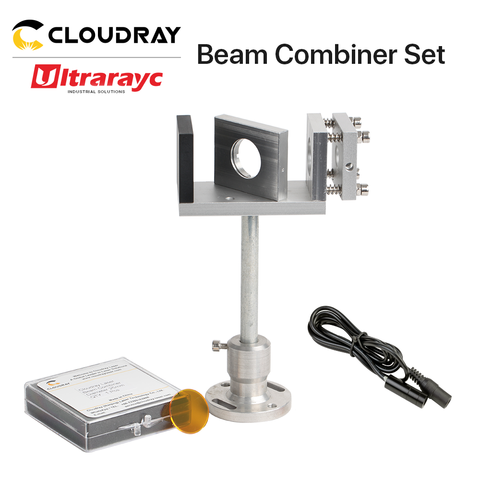 Ultrarayc ZnSe Laser Beam Combiner Set 20/25mm Conbiner 500-700nm Lens + Mount + Red Pointer for CO2 Laser Marking Machine ► Photo 1/4