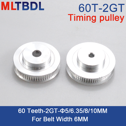 60 Teeth GT2 Timing Pulley Bore 5/6/6.35/8/10/12/14/15mm for width 6/10mm GT2 Timing Belt Small Backlash 2GT Belt 60Teeth 60T ► Photo 1/6