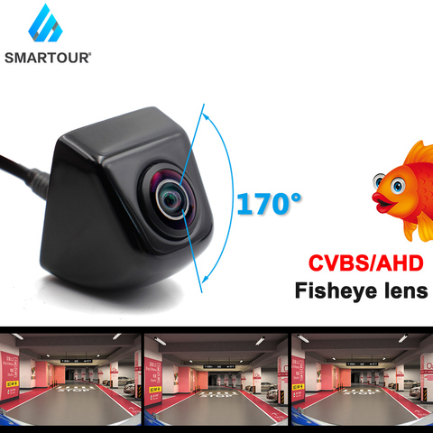 Smartour HD Night Vision Reverse Backup Vehicle Fisheye Lens Rear View CCD/AHD Front Camera for Android DVD,AHD Monitor ► Photo 1/6