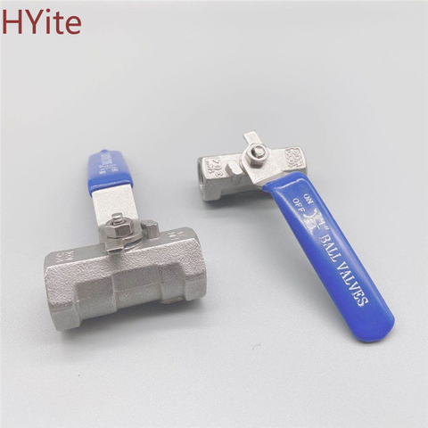 1Pcs Thread Ball Valve Stainless Steel 304 Sanitary Ball Valve 1/4, 3/8, 3/4, 1, 1-1/4, 1-1/2 BSP Female Thread Straight Type ► Photo 1/6