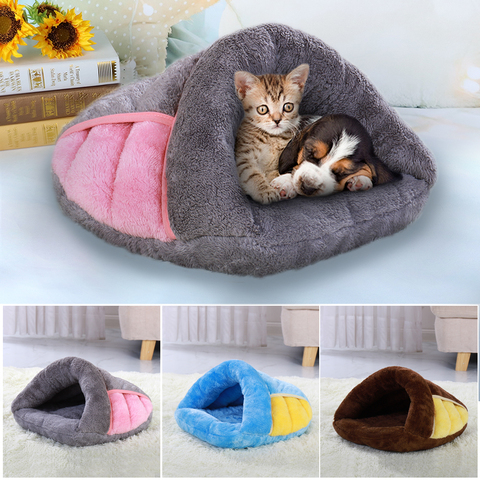 Warm Cat Bed Pet Puppy Cat House Winter Dog Cat Cushion Mat Indoor Basket Cave Kennel Nest Cats Products For Pets Cama de Gato ► Photo 1/6