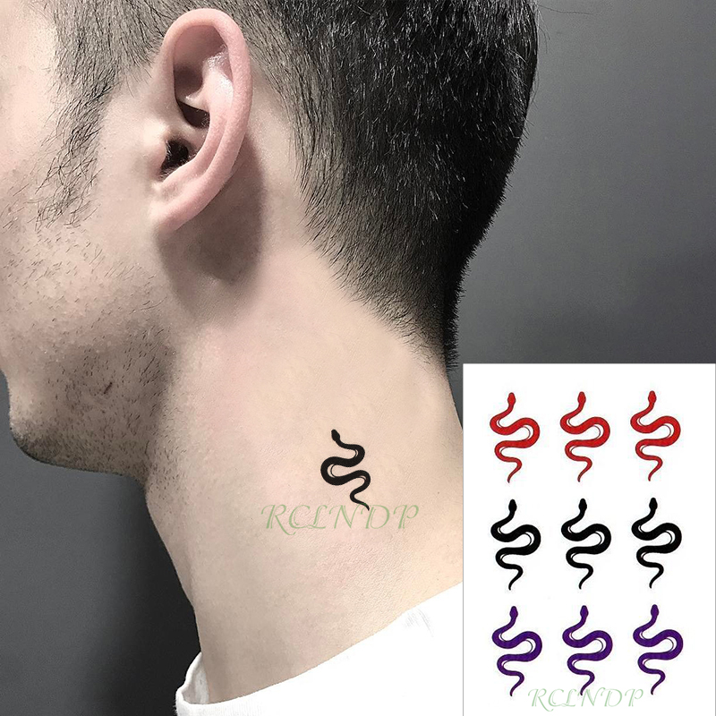 Buy Online Waterproof Temporary Tattoo Sticker Snake Animal Three Colours Fake Tatto Flash Tatoo Hand Leg Arm Back For Kid Men Women Child Alitools