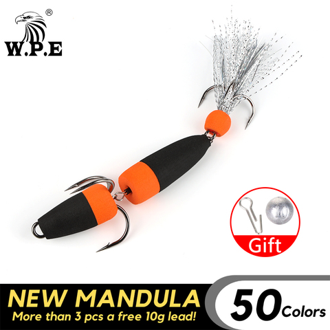 W.P.E Brand NEW MANDULA Size L 1 pcs Fishing Lure SwimBait 50Color Bass Lure Insect bait Soft Fishing Lure Pesca Fishing Wobbler ► Photo 1/6