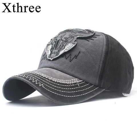 Xthree  cotton men's cap baseball snapback hat embroidery bone cap gorras casual casquette baseball hat for men ► Photo 1/6