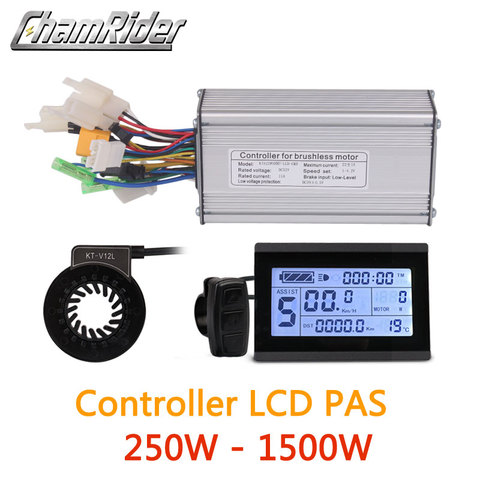 KT Controller 48V Motor Controller 52V 36V Ebike Controller 1500W 1000W 500W 350W 250W Dual Mode Sinewave LCD Display PAS Bafang ► Photo 1/6