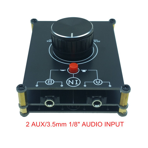 SOLUPEAK 2 IN 1 OUT Passive preamp volume control AUX 3.5mm 1/8