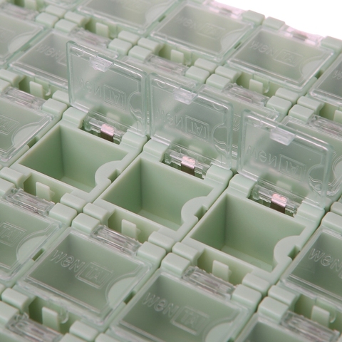 50 Pcs/Set SMD SMT Electronic Component Container Mini Storage Boxes  kit 62KD ► Photo 1/6