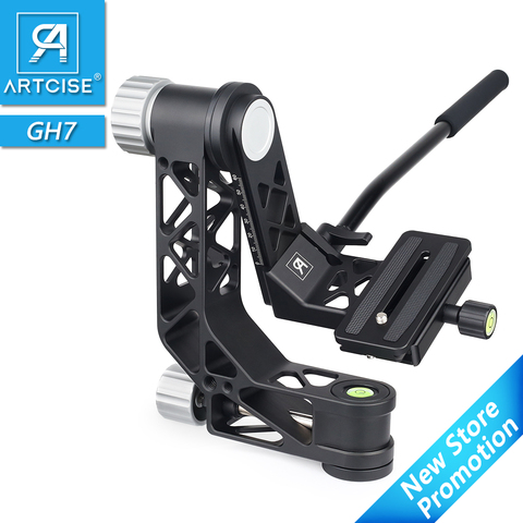 GH7 Professional Heavy Duty Gimbal Tripod Head 360 Degree 720 Panoramic for DSLR Camera Lens Telescope with Arca-Swiss QR Plate ► Photo 1/6