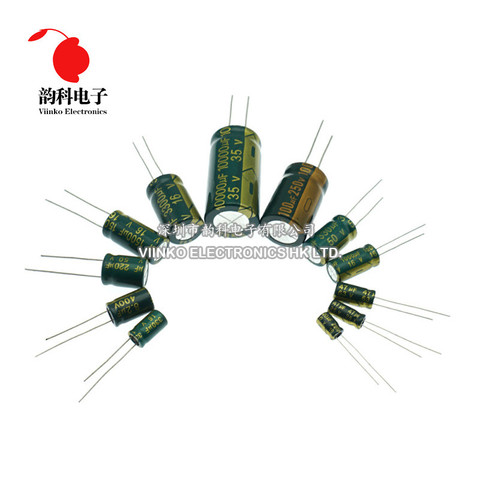 5-20pcs 10V 16V 25V 35V 50V Low ESR high frequency aluminum capacitor 47UF 100UF 220UF 330UF 470UF 680UF 1000UF 1500UF 2200UF ► Photo 1/6