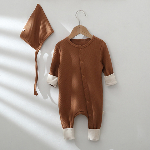 Buy Online Baby Boy Girl Roupas De Bebe Newborn Baby Rompers Hat Long Sleeve Overalls Newborn Infant Girl Clothes Unisex Clothing Alitools