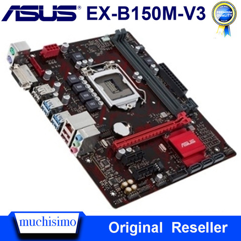 Asus EX-B150M-V3 Desktop Motherboard DDR4 LGA 1151 Intel B150 DDR4 32GB PCI-E 3.0 USB3.0 Micro ATX i7 i5 Original Used Mainboard ► Photo 1/6