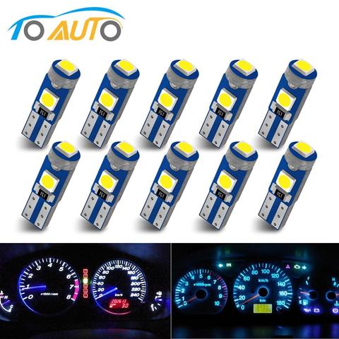 10Pcs T5 W3W W1.2W T5 W2X2.6d 3030 LED Car Board Instrument Panel Lamp Auto Dashboard Warming Indicator Wedge Light Bulb DC12V ► Photo 1/6