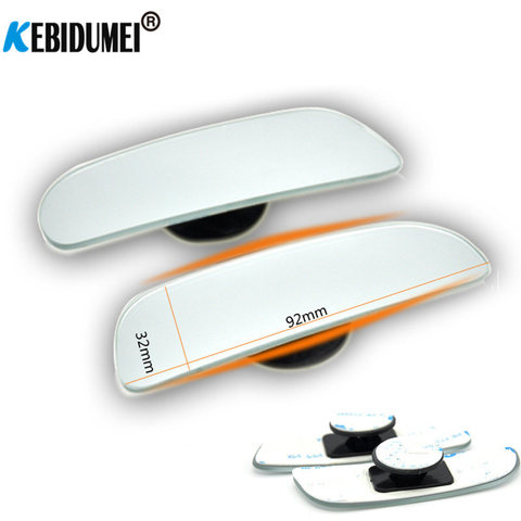 1 pair Car 360 Degree Blind Spot Mirror Wide Angle long Convex Mirror Small Round Side Blindspot Rearview Parking Mirror ► Photo 1/6