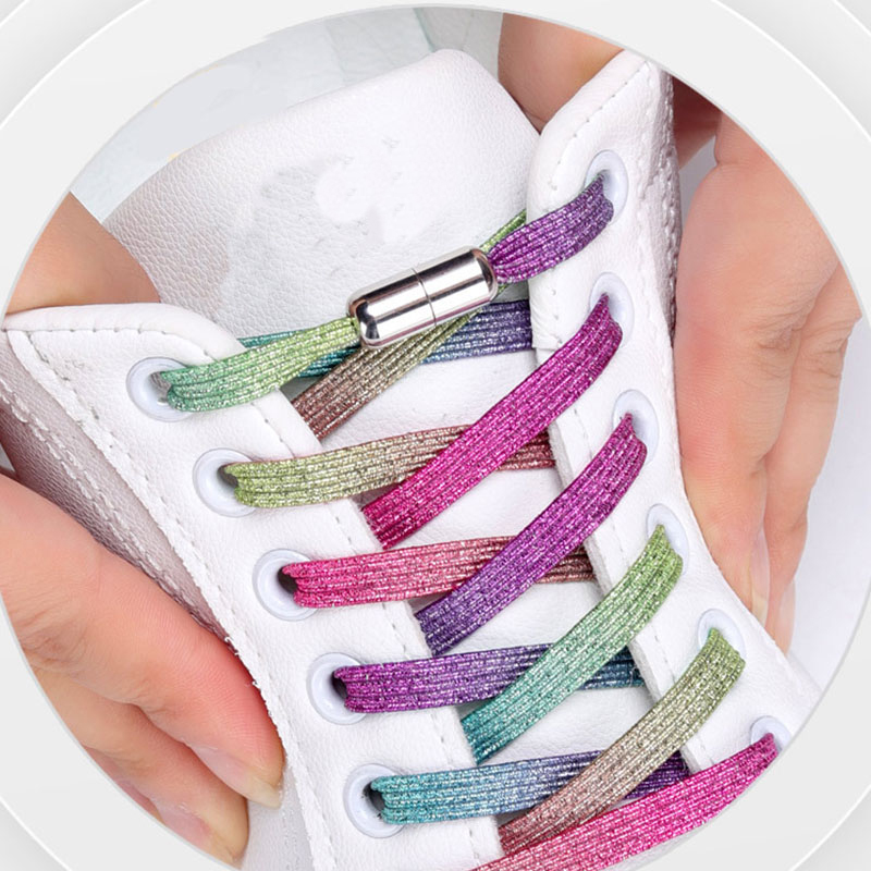 100/140cm Silk Stain Ribbon Flat Shoelaces 2cm Width Shoe Laces for Sneakers