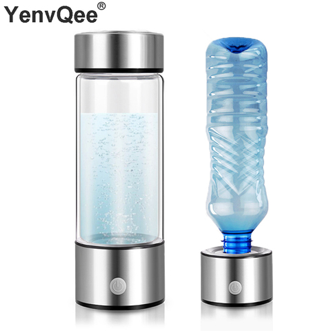 420ml SPE/ PEM Hydrogen Generator Rich Water Bottle Electrolysis Energy Maker lonizer Electrolysis Pure H2 Cup USB Rechargeable ► Photo 1/6