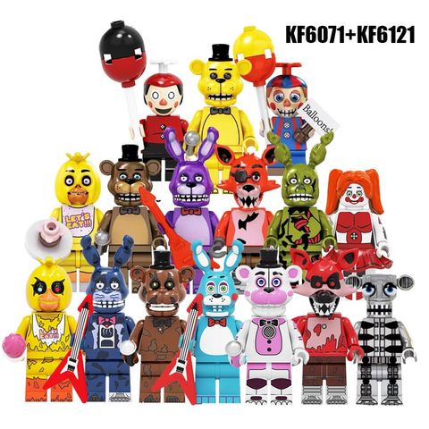 8pcs/set Five Nights At Freddy's Minifigures Freddy Foxy Building