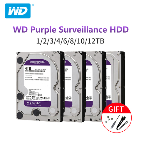 Western Digital WD Purple Surveillance HDD 1TB 2TB 3TB 4TB SATA 6.0Gb/s 3.5