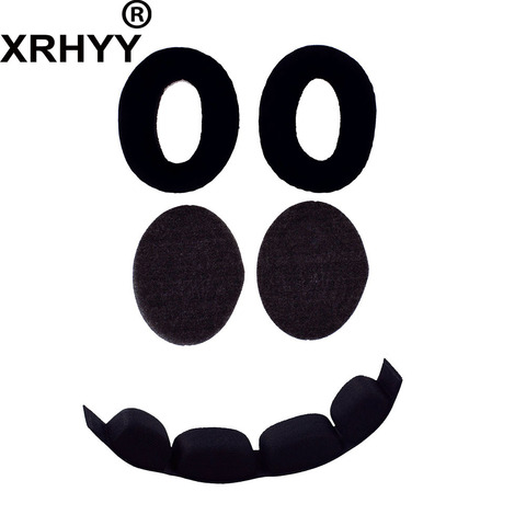 XRHYY Replacement Inside Tone Tuning Foam Velvet Earpad With Headband Set for Sennheiser HD545 HD565 HD580 HD600 HD650 Headphone ► Photo 1/6